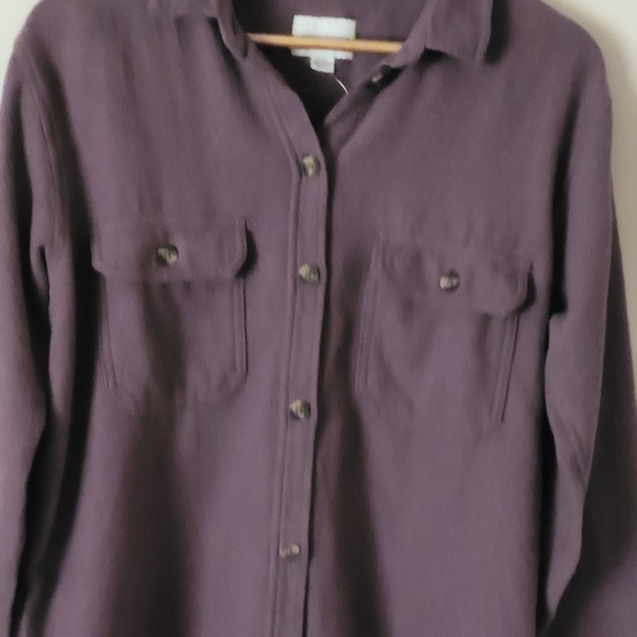 American Eagle Outfitters Purple Button Down Shirt M - Picture 7 of 9